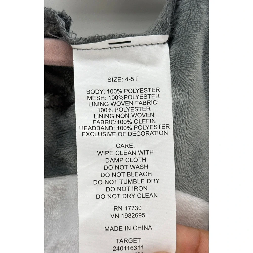 Hyde and Eek Boutique Toddler Mouse Costume Dress Grey Pink 4-5T NEW
